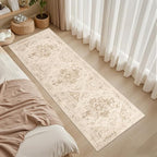 2'6''x8' Hallway Washable Runner Rug: Kitchen Carpet Beige/Ivory | Vintage Boho - Image 3