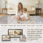10x14 Area Rugs Living Room: Bedroom Washable Carpet Beige & Grey | Large - Image 5