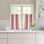 MIULEE Blackout Curtains for Bedroom 2 Panels 40 x 36 Inch Long Pink | Thermal - Image 2