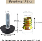 1/4" Thread Furniture/Table/Chair Feet Levelers Screw On - Image 2