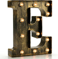 Pooqla Vintage Light Up Marquee Letters with Lights – Illuminated Industrial Style Lighted Alphabet Letter Signs - Coffee Bar Apartment Bedroom Wall Home Initials Decor A-Z by Pooqla