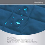Easy-Going Reversible Couch Cover, 2 Cushion Sofa, Peacockblue/Beige | - Image 5