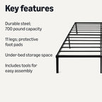 Amazon Basics Metal Bed Frame, Non-Foldable Platform - Image 3