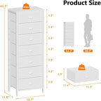 Furnulem White Tall Dresser for Bedroom - Image 3