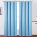 Blackout Curtains 52 x 90 Inch Long Sky Blue Curtains Set of 2 Panels Room by Lemomo