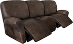 ANARACHON Leather Look Recliner Couch Cover 8-Piece Recliner Sofa Slipcovers 3 by ANARACHON