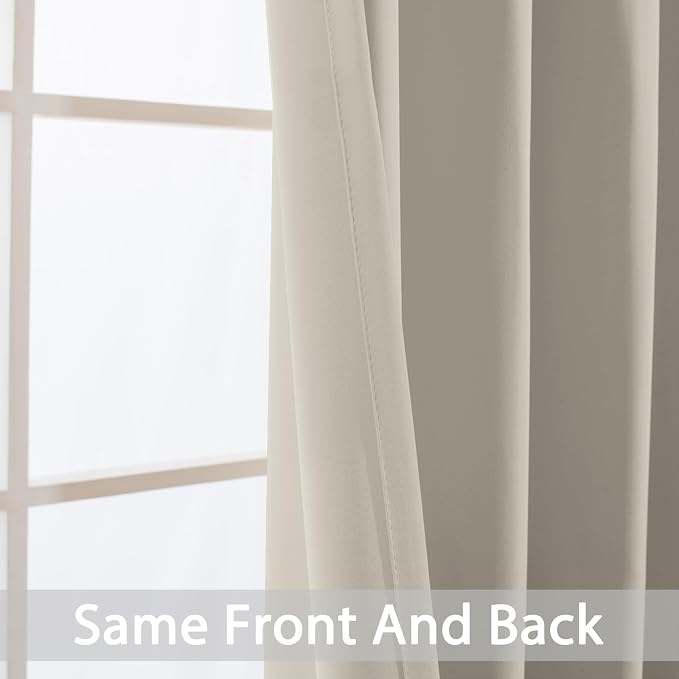Yakamok Room Darkening Curtains 52x84 inch Length Stone-Living Room | 2 panels - Image 4