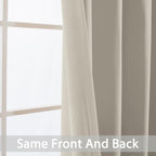 Yakamok Room Darkening Curtains 52x63 inch Length Stone-Living Room | 2 panels - Image 4