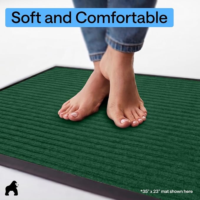 GORILLA GRIP Waterproof Traffic Guard Door Mat, 2 Pack, Indoor Outdoor Heavy - Image 8