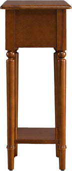 Leick Home Coastal End Table, Solid Wood, 1 Drawer, Bottom Display Shelf - Image 4