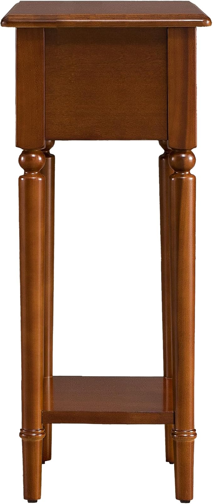 Leick Home Coastal End Table, Solid Wood, 1 Drawer, Bottom Display Shelf - Image 4