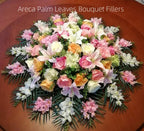 3 Pcs Orange Bird of Paradise Flowers Artificial &10 Pcs Areca Palm Leaves - Image 6