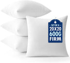MIULEE 20x20 Throw Pillows Inserts 4 Pack, Decorative Pillows by MIULEE