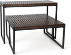 Displays2go Rustic Wooden Nesting Display Tables - Image 5