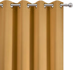 Blackout Curtains 52 x 108 inch/Mustard Yellow Curtains Set of 2 Panels/Thermal - Image 6