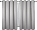 Light Grey Blackout Curtains 52 x 54 Inch Length/Set of 2 Curtain - Image 2