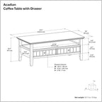 SIMPLIHOME Acadian Solid Wood Transitional-Style 48-inch Wide Coffee Table - Image 13