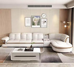 Luxury L-Shaped Genuine Leather Sectional Sofa Set - Image 3