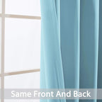 Yakamok Room Darkening Curtains 52x72 inch Length Sky Blue-Living Room | 2 - Image 6