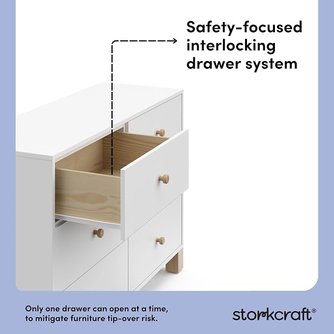 Storkcraft California 6-Drawer Double Dresser - Image 7