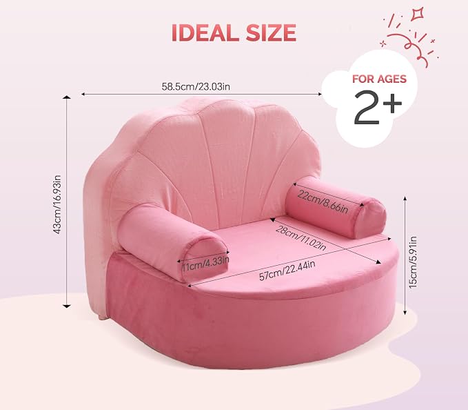Snuggly Toddler Chair, Soft Kids Sofa - Image 2
