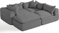 Modular Cloud Couch Sectional, Boneless Sofa by WENTUM