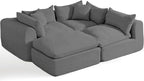 Modular Cloud Couch Sectional, Boneless Sofa by WENTUM