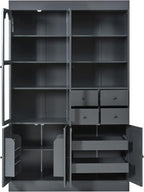 VilroCaz 75'' Tall Freestanding Kitchen Pantry Cabinet, Wood Large Cupboard - Image 5
