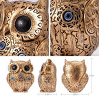 TOHLUCS Owl Statue Home Decor Accents with Evil Eye.Gold Decor for Bookshelf, Bedroom, Living Room, Office, Table and Shelf.Vintage Owl Figurines Gifts for Birds Lover.Cute Small Animal Sculptures. - Image 5