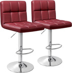Homall Bar Stools Modern PU Leather Adjustable Swivel Barstools, Armless by Homall