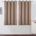 Blackout Curtains 66 x 54 Inch Long Cappuccino Curtains Set of 2 Panels Room by Lemomo