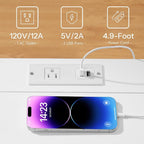 HOOBRO End Table with Charging Station, Narrow Side Table, Nightstand with 2 - Image 8