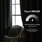 MIULEE Sage Green Velvet Curtains 52x84 inches Luxury Blackout Curtains | - Image 5