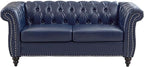 LEVNARY Chesterfield Loveseat, 2 Seater Tufted Couch - Image 7