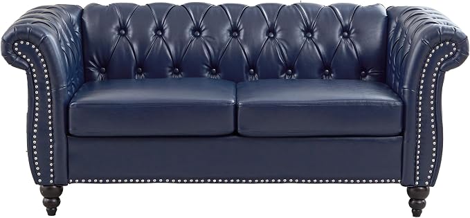 LEVNARY Chesterfield Loveseat, 2 Seater Tufted Couch - Image 7