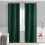 MIULEE Christmas Hunter Green Back Tab Blackout Curtains 52"x90" 2 Panels | Rod - Image 9