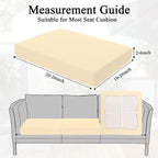 HEBE Outdoor Cushion Covers 12 Pcs, Stretch Patio Sofa Couch Cushion Cover | - Image 3