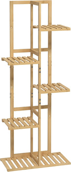 Laiensia Bamboo 5 Tier 6 Potted Plant Stand Rack Multiple Flower Pot Holder - Image 8