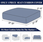 LA MEACK Couch Cushion Cover Seat Cushion Cover Stretch Armchair Cover Separate - Image 6