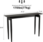 AQIMUELE Wood Console Table Black Entryway Table, Thin Console Table, Sofa - Image 2