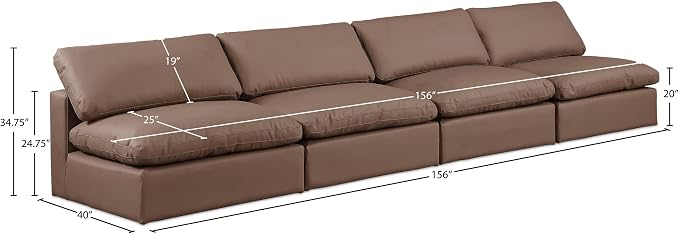 Meridian Furniture 188Brown-S156 Comfy Collection Modern | Contemporary - Image 3