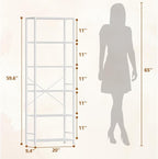 Furologee 6 Tier Book Shelf, Tall Wide Bookshelf, Modern Open Bookcase - Image 3