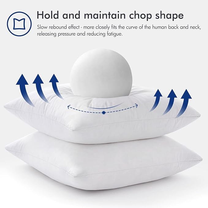 MIULEE Feather Euro Pillow Insert 26x26, Throw Pillow - Image 5