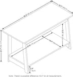 Furinno BEGINNING TV Stand, 2-Tier Rectangular Entertainment Center - Image 6