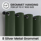 SimpleHome Greyish Green 100% Blackout Curtains Room Darken Living Room 84L | - Image 6
