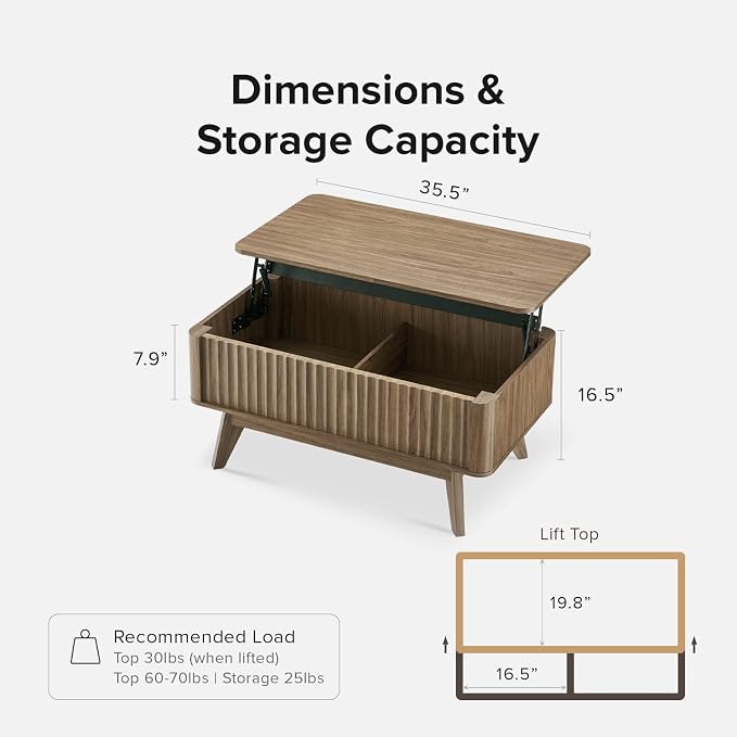 mopio Brooklyn Lift Top Coffee Table - Image 2