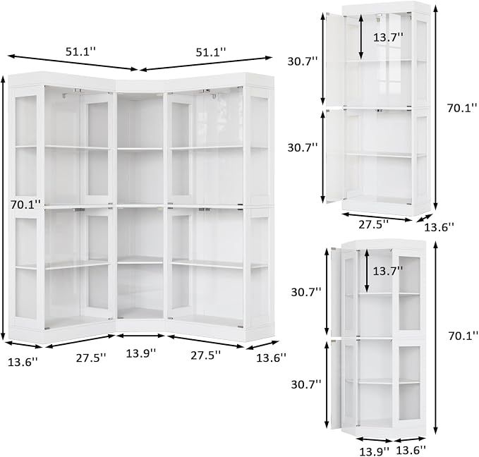 70.1" Large Corner Cabinet - Image 2