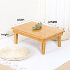 Foldable Bamboo Table, Japanese-Style Household Square Low, Computer Table - Image 2