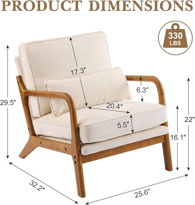 Karl home Mid Century Modern Accent Chair - Image 2