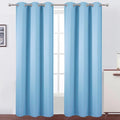 Sky Blue Thermal Blackout Curtains/42 x 84 Inch/Set of 2 Panels Room Darkening by Lemomo